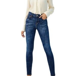 7 for all Mankind Low Waisted The Skinny Jeans in Blue Size 24